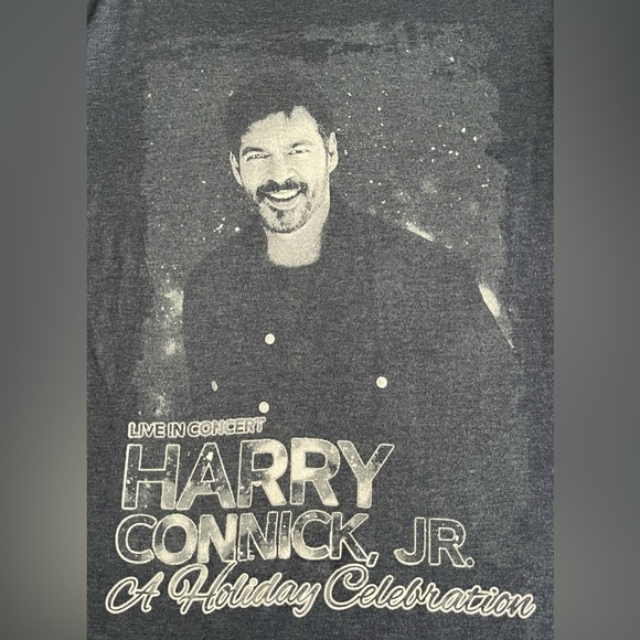 EUC HARRY CONNICK JR. Live In Concert Blue Graphic Tee Sz L Holiday Celebration - Picture 3 of 3